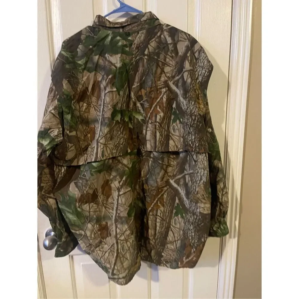 Winchester Mens RealTree Hardwoods Camo Button-Down Shirt Size XL